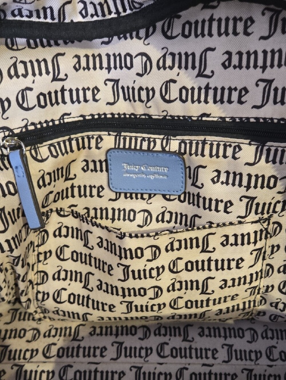Juicy Couture Dusty Blue Suede Travel Tote - Picture 6 of 8